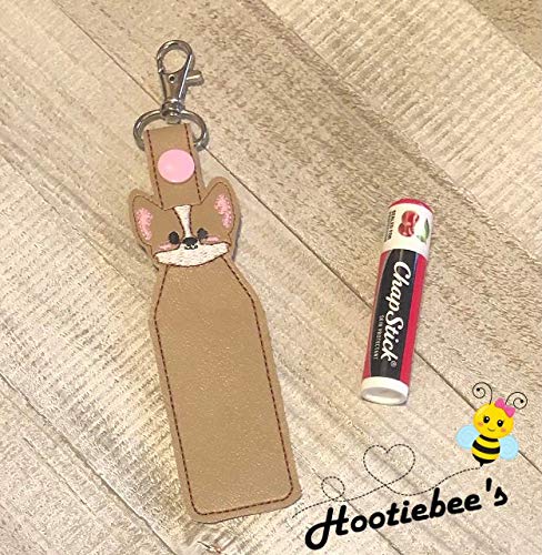 Corgi Hand Sanitizer Holder & Lip Balm Holder - Adorable Dog-Themed Sanitizer Clip for Purse, Keychain or Backpack - Perfect for Travel, Office & Daily Use