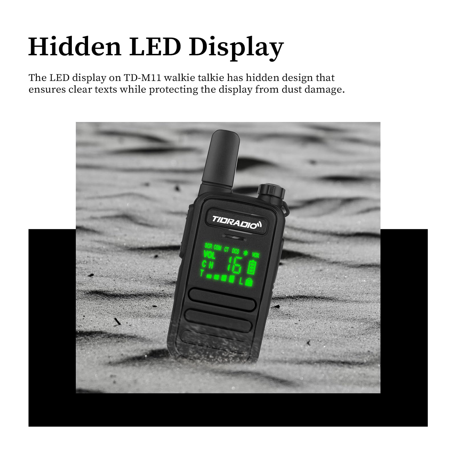 TDRADIO TD-M11 IP67 Waterproof Walkie Talkies for Adults - Long Range 2 Way Radios with NOAA Weather Alert, PMR446 License Free - Ideal for Security, Outdoor Adventures, Camping & Hiking (6 Pack)