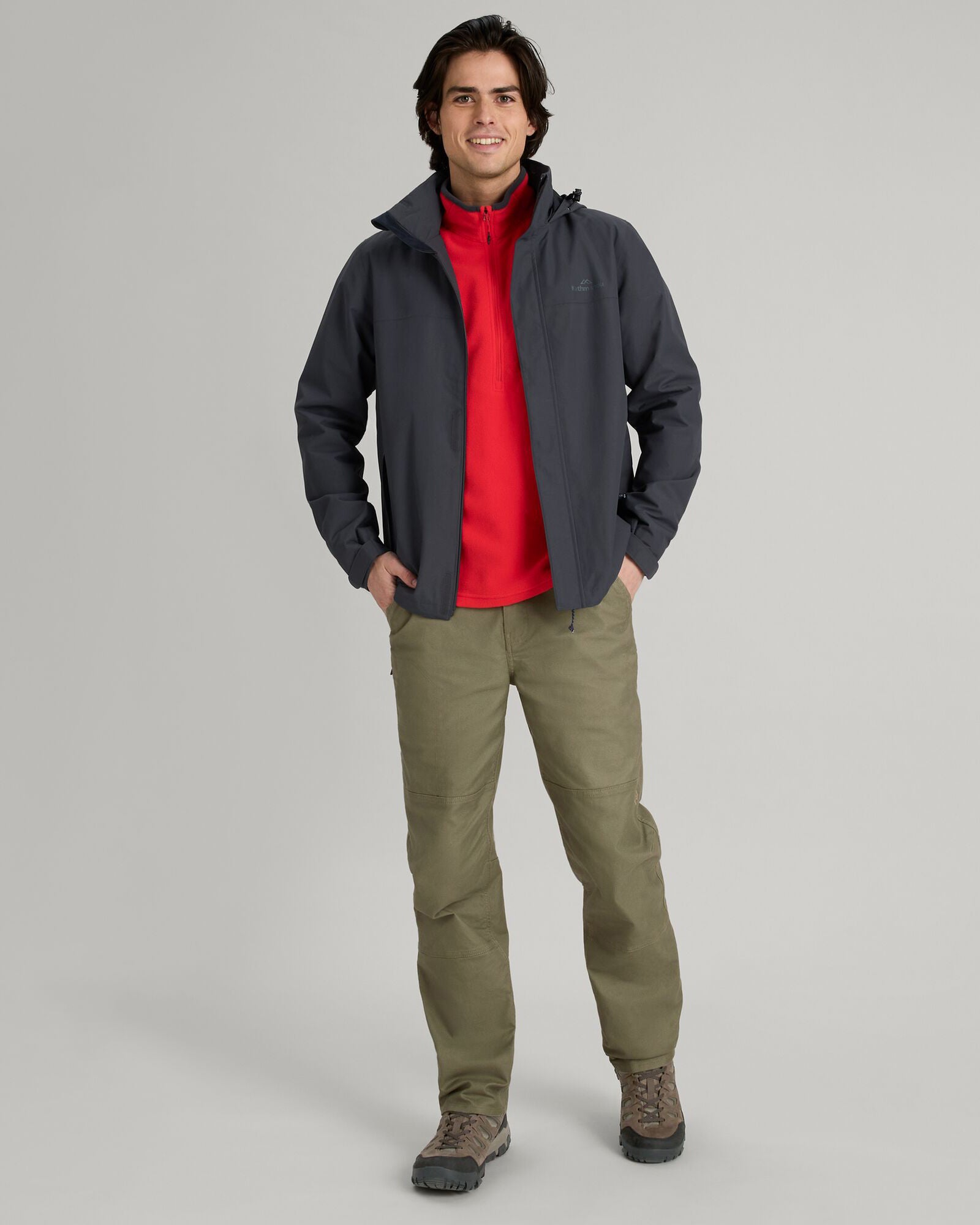 Men's Andulo 2-Layer Waterproof Rain Jacket for Outdoor Activities - Night Black | Hiking, Camping & Commuting Protection