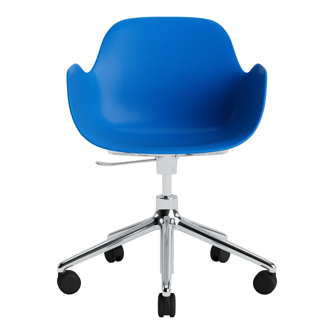 Modern Form Armchair with 5W Swivel Base & Gas Lift Mechanism - Ergonomic Office Chair for Home & Workspace Comfort