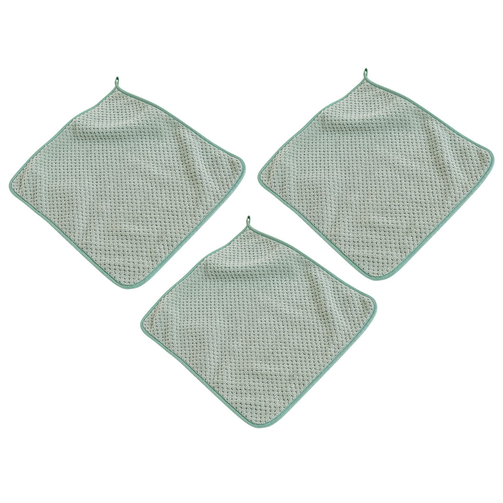 Premium Soft & Absorbent Hand Towels with Hanging Loop - Skin-Friendly Kitchen & Bath Towels for Kids & Adults - Forest Green Bathroom & Living Room Towel Set - Perfect for Drying Hands, Dishes & Home Decor