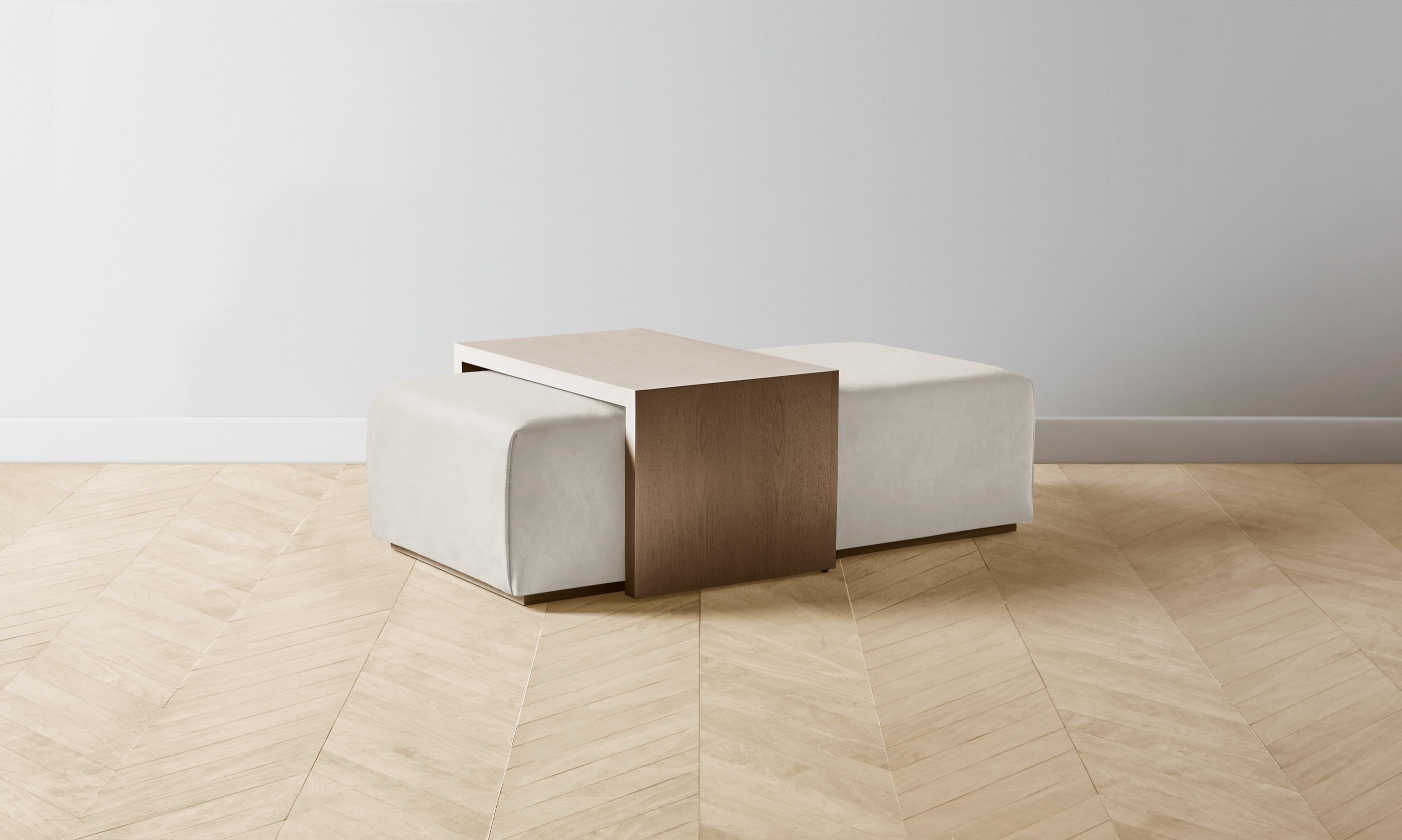 The Bowery Ottoman - Premium Nubuck Leather Sail Design for Living Room, Bedroom & Office - Stylish Footrest & Extra Seating