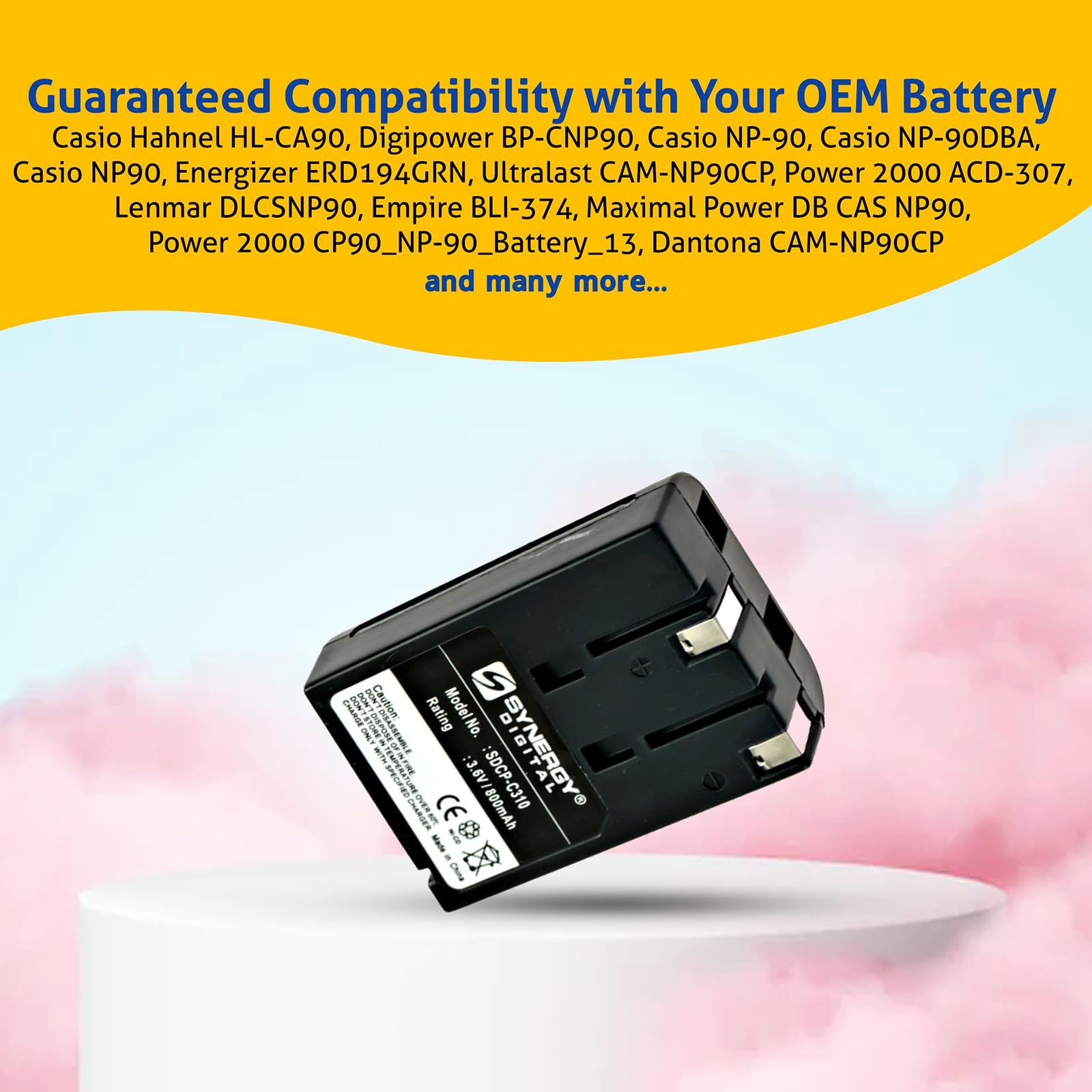 Synergy Digital Cordless Phone Batteries - 2 Pack Ni-CD 3.6V 800mAh Replacement Battery for Sony BT2499 Cordless Phone | Ultra High Capacity | Perfect for Home & Office Communication | Long-Lasting Power for Cordless Phones