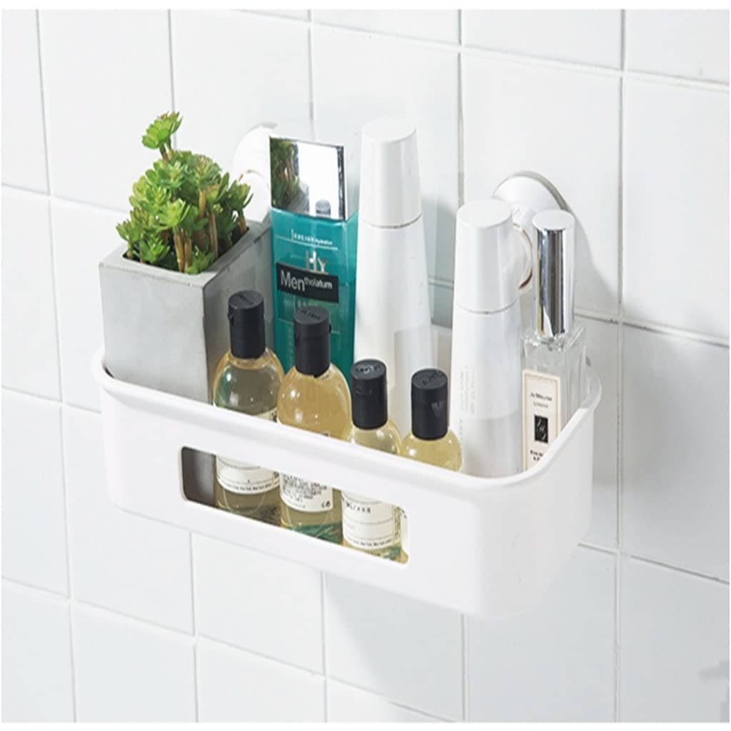 Strong Suction Cup Shelf - Bathroom & Kitchen Organizer with No-Trace Adhesive, Spice Rack, Makeup Storage (29x13.3x13cm) - Perfect for Small Space Organization in Showers, Pantries & Vanities