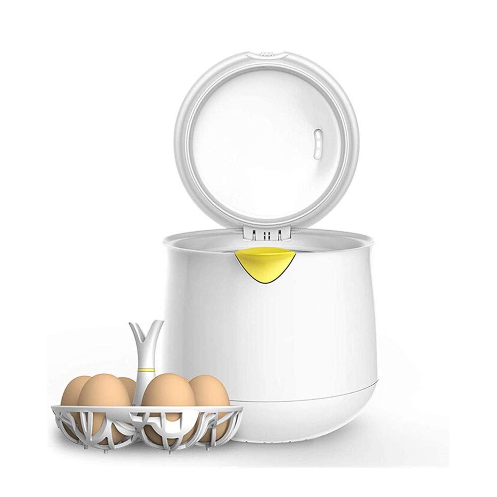 QIN Easy Electric Egg Poacher & Cooker - 6 Egg Capacity for Soft, Hard-Boiled & Omelets | Auto Shut-Off & Boil-Dry Protection | Energy Efficient | Perfect for Breakfast, Meal Prep & Keto Diet