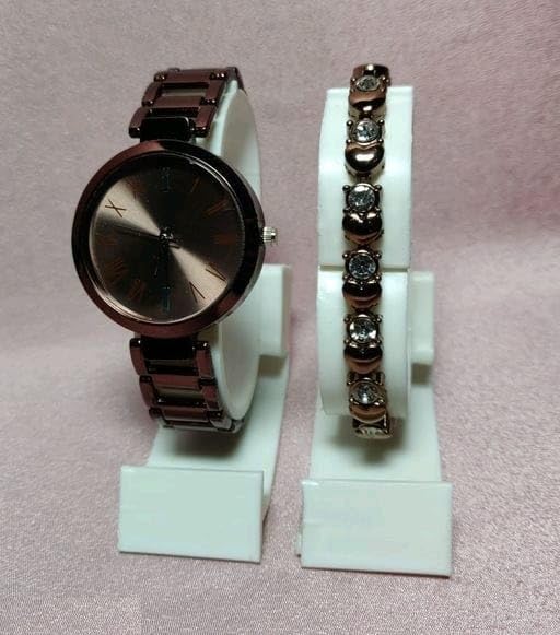 Stylish Girls Watch and Bracelet Set (SR-839 AT-8391) - 2 Piece Fashion Jewelry Combo for Teens, Birthday Gifts, School Accessories & Everyday Wear