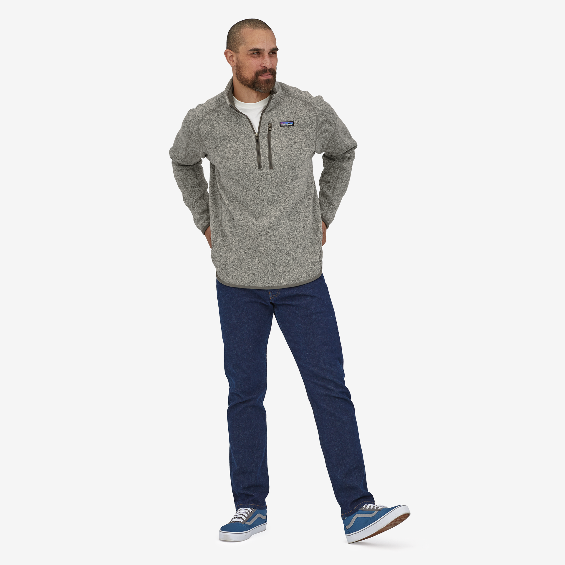Men's Better Sweater® 1/4 Zip Fleece Jacket - Lightweight Warm Pullover for Outdoor Hiking & Casual Wear