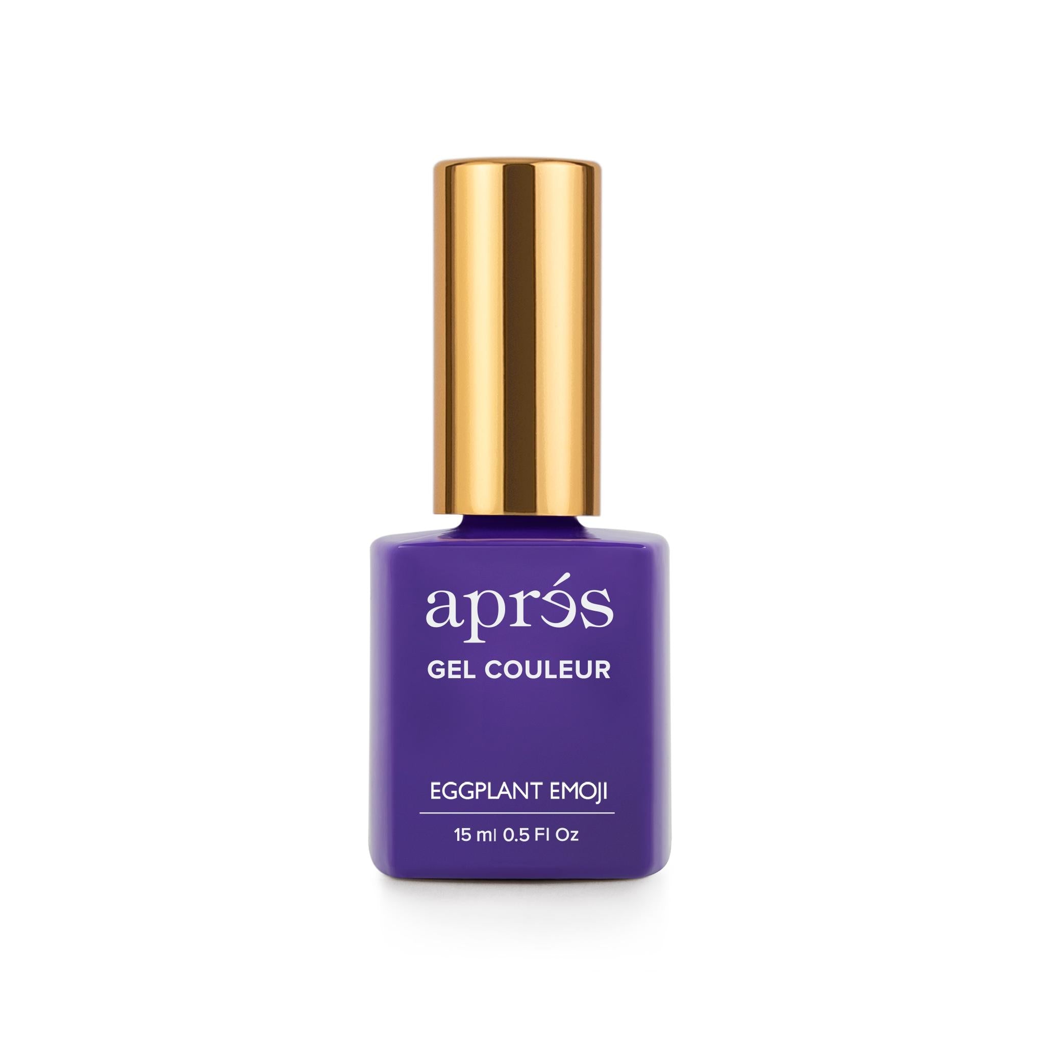 Apres Gel Nail Polish - Eggplant Emoji Purple UV/LED Soak Off Gel Color for Nail Salon & Home Manicure | Long Lasting Vegan Nail Art Design for Fall & Winter Seasons