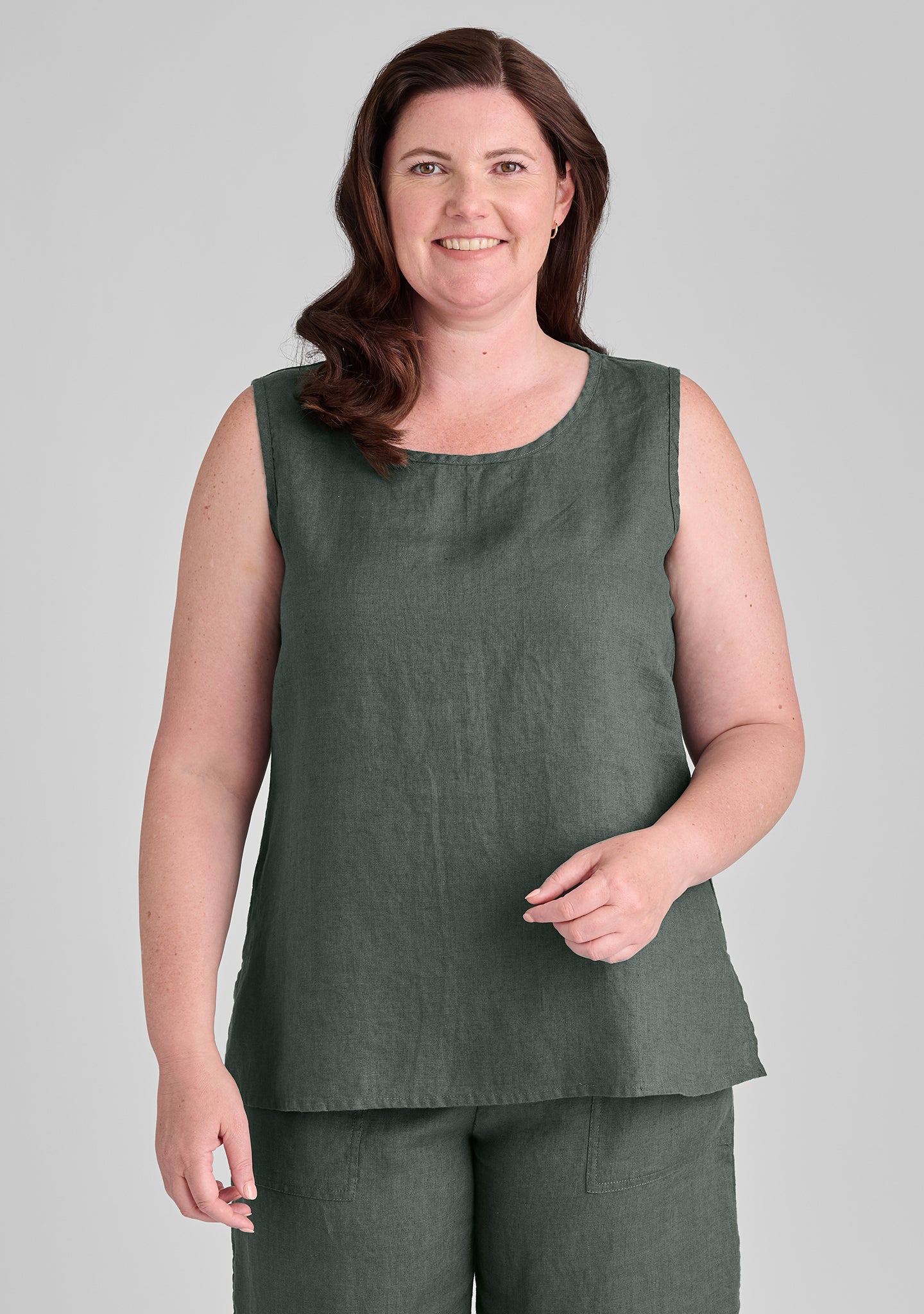 Sunny Linen Tank Top for Women - Breathable Summer Casual Wear - Perfect for Beach, Yoga & Outdoor Activities