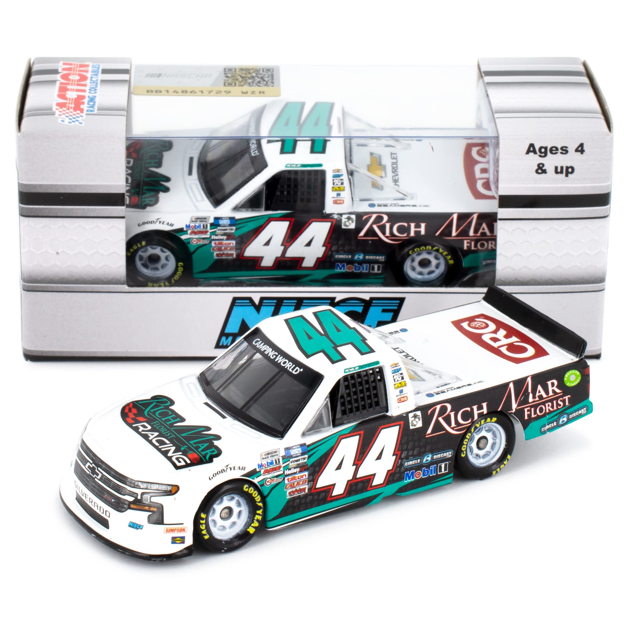 Kyle Larson 2021 Rich-Mar Bristol Dirt Truck Series Diecast 1:64 Scale NASCAR Collectible - Perfect for Racing Fans, Display Cases & Model Car Collections