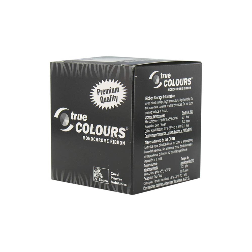 Zebra 800015-107 Silver Monochrome Ribbon for Zebra PXXX Printers - 1000 Prints | Compatible with Label Printing, Shipping & Inventory Management