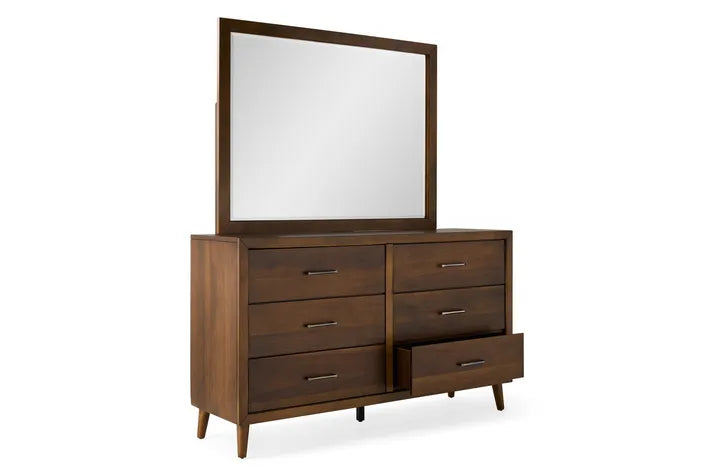 Stylish Mackenzie Dresser with Mirror - Modern Bedroom Furniture for Storage & Organization | Perfect for Home Decor & Bedroom Makeover