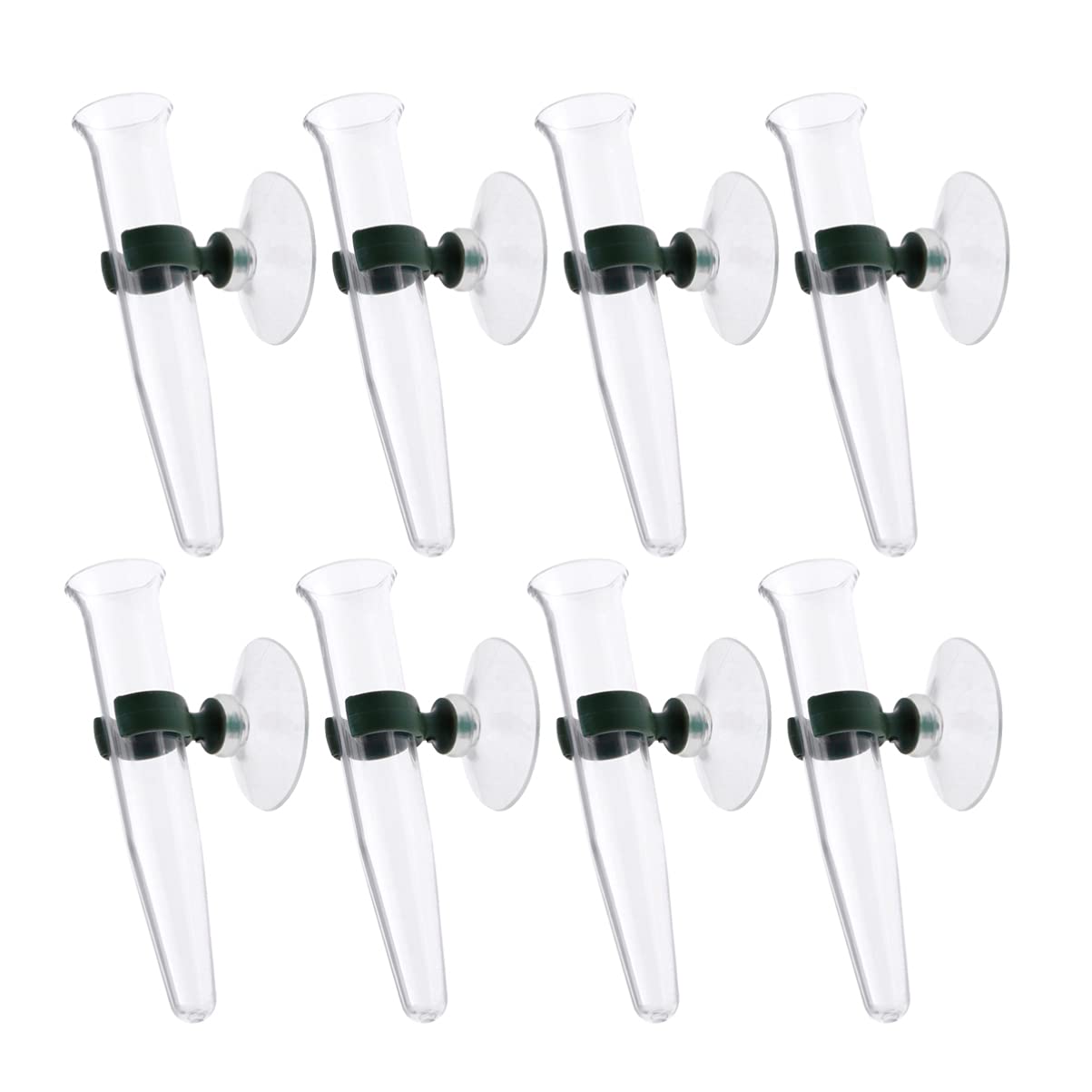 HEALLILY 8Pcs Flower Watering Tubes - Plant Watering System with Suction Cups & Storage Cup for Orchids, Hydroponics, and Fresh Cut Flowers | Perfect for Home Garden, Florist Shops, and Indoor Plant Care