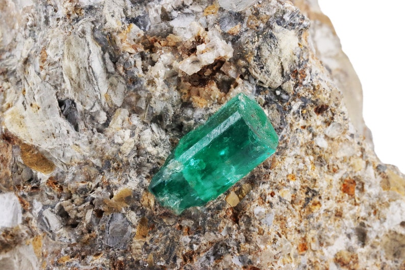 18K Natural Colombian Emerald Rough Gemstone - Uncut Raw Specimen for Jewelry Making, Collecting & Healing Crystals (High Quality Fine Gem)