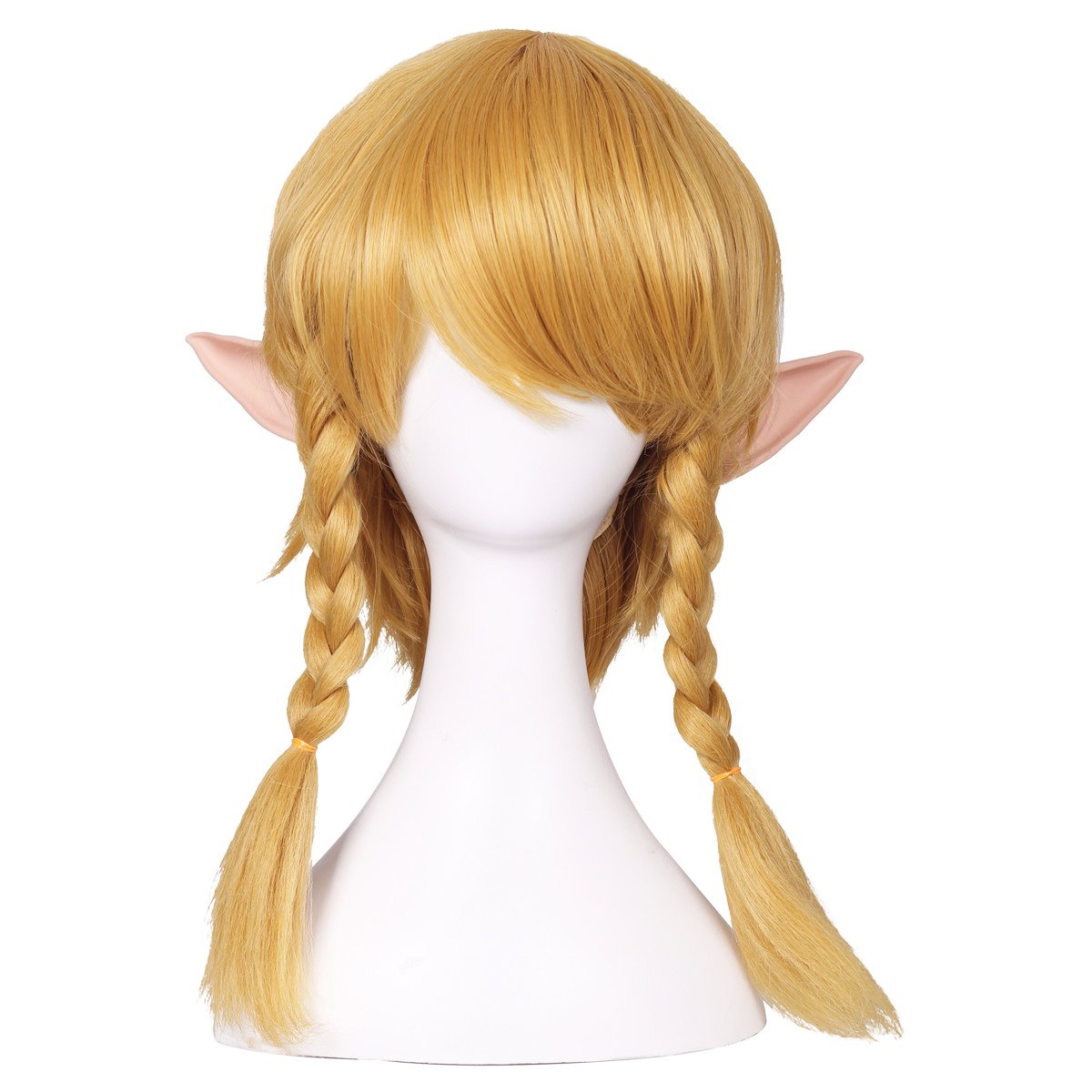 ColorGround Long Golden Braided Cosplay Wig with Elf Ears - Perfect for Fantasy Costumes, Renaissance Fairs & Halloween Costume Accessories
