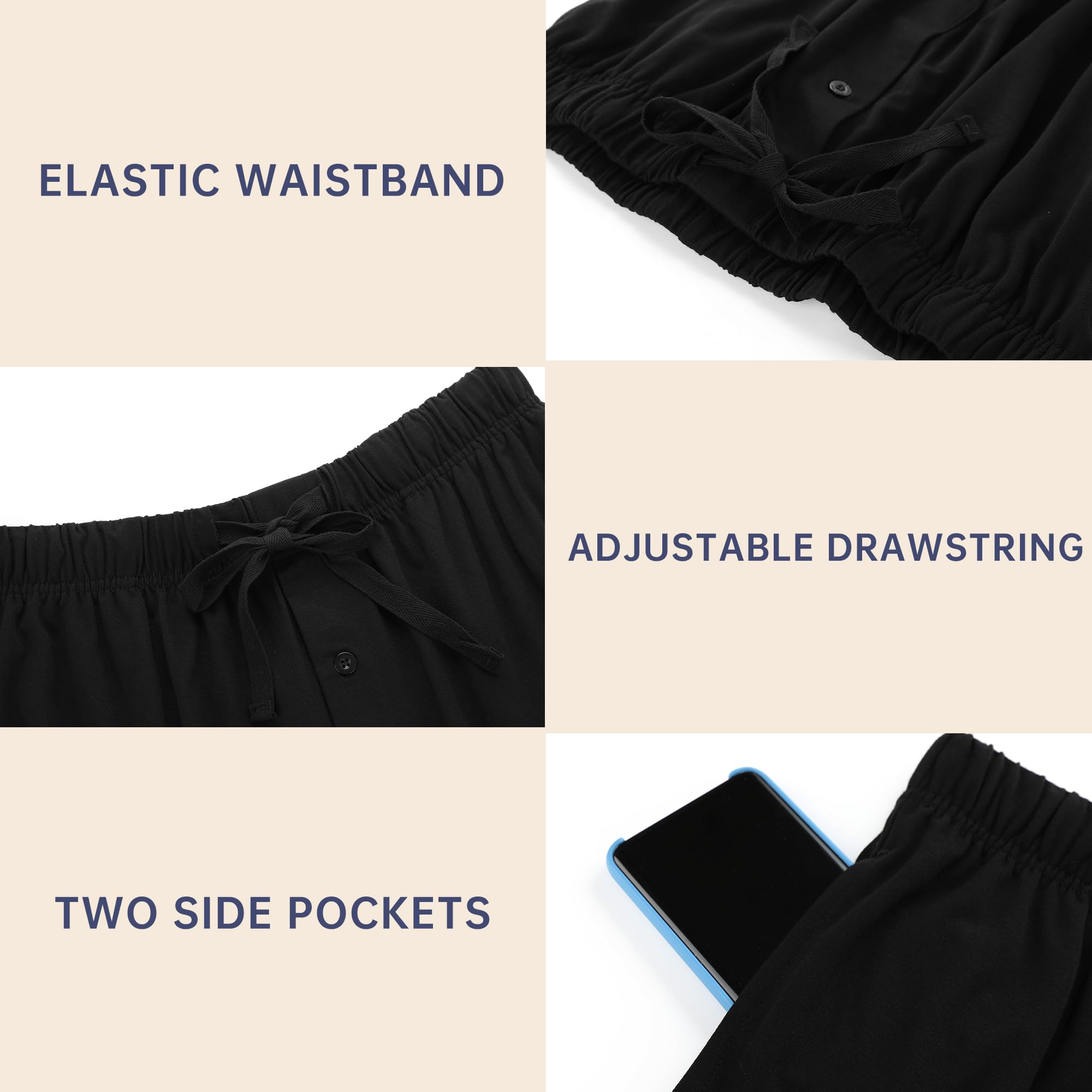 Bamboo Cool Men's 2-Piece Pajama Set - Soft & Comfy Short Sleeve Sleepwear with Pockets | Lounge, Sleep & Home Wear for Men | Perfect for Summer Nights, Relaxing at Home or Travel