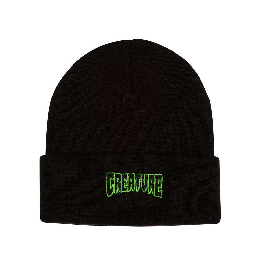 Creature Logo Outline Beanie - Black Winter Hat for Men & Women | Cozy Skull Cap for Outdoor Activities, Sports & Casual Wear