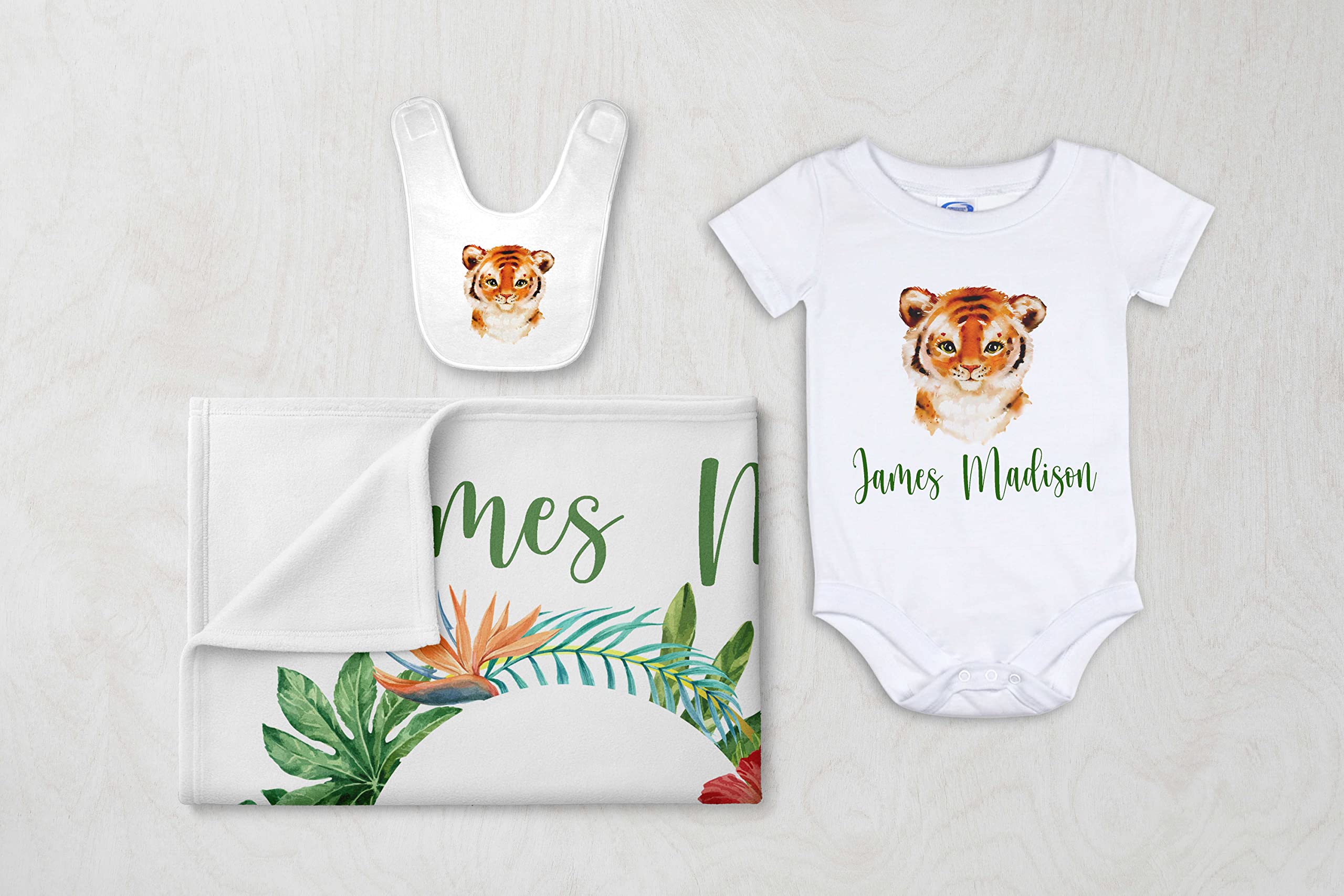 Personalized Baby Milestone Blanket for Boys & Girls - Custom Safari Jungle Animals Monthly Blanket with Name - Unique Baby Shower Gift & Newborn Present - Perfect for Nursery Decor, Photo Props & First Birthday Keepsakes