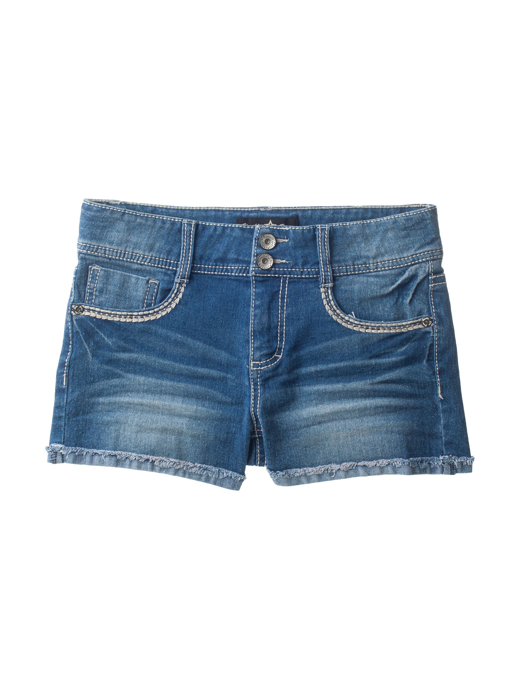 Girls' Feather Sequin Denim Shorts - Distressed High Waist Shorty Jean Shorts for Teens, Size 7 | Perfect for Summer Outfits, Beach Vacations & Music Festivals