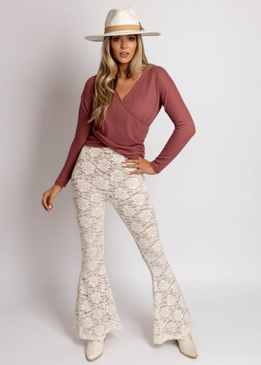 Rhylee Women's Raisin Colored Top - Stylish Casual Blouse for Everyday Wear, Office, and Outings