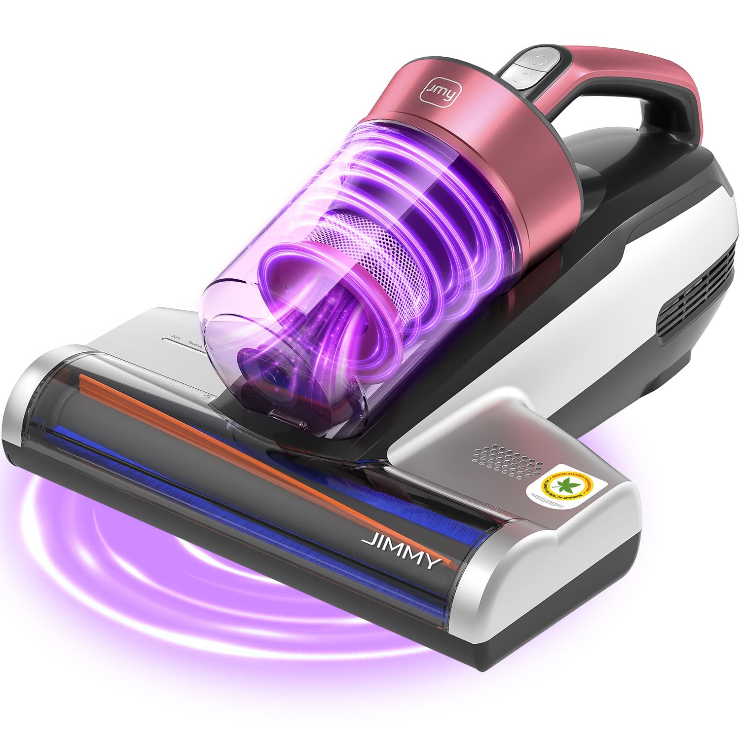 Jimmy BX5 Pro Mattress Vacuum Cleaner - 500W Powerful Handheld Vacuum with UV-C Light & Ultrasonic, 15Kpa Suction for Dust & Pet Hair, HEPA Filter (Corded) - Perfect for Bed Cleaning, Allergen Removal & Pet Hair Control