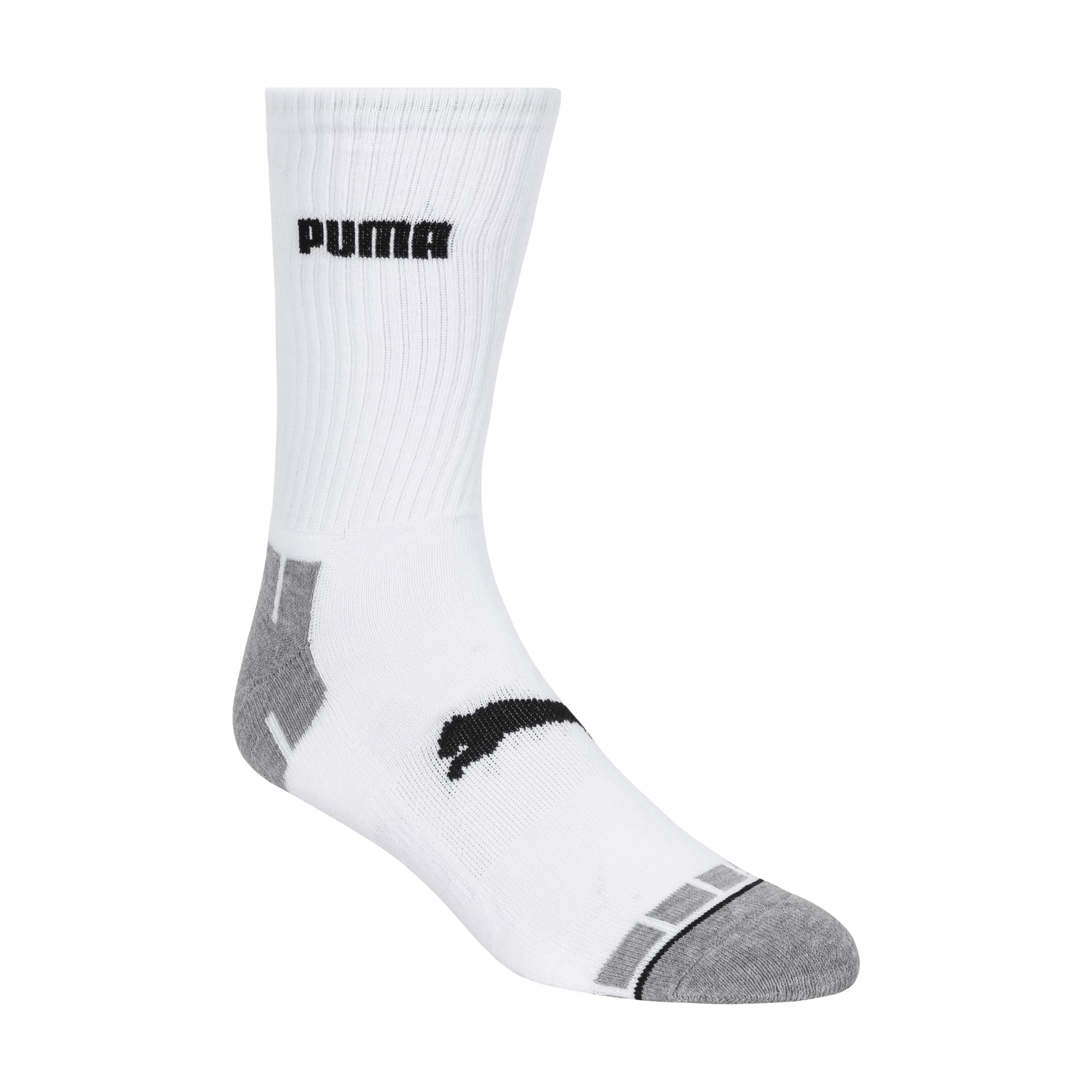 PUMA Men's 6 Pack Crew Socks - Comfortable Athletic Socks for Running, Gym & Everyday Wear - Breathable Cotton Blend for All-Day Comfort