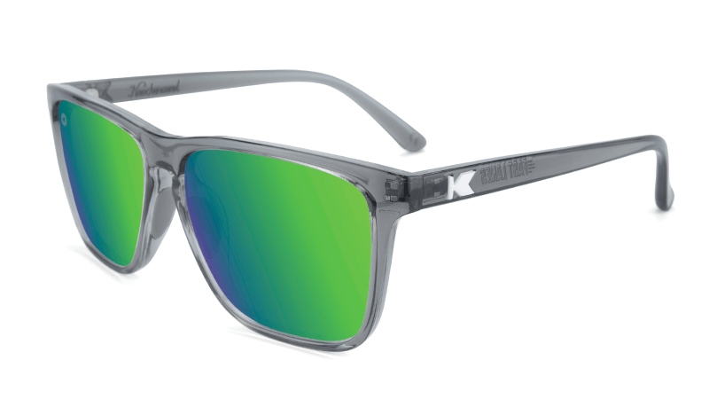 Fast Lanes Sport Sunglasses - Clear Grey & Green Moonshine Lens - UV Protection for Running, Cycling & Outdoor Activities