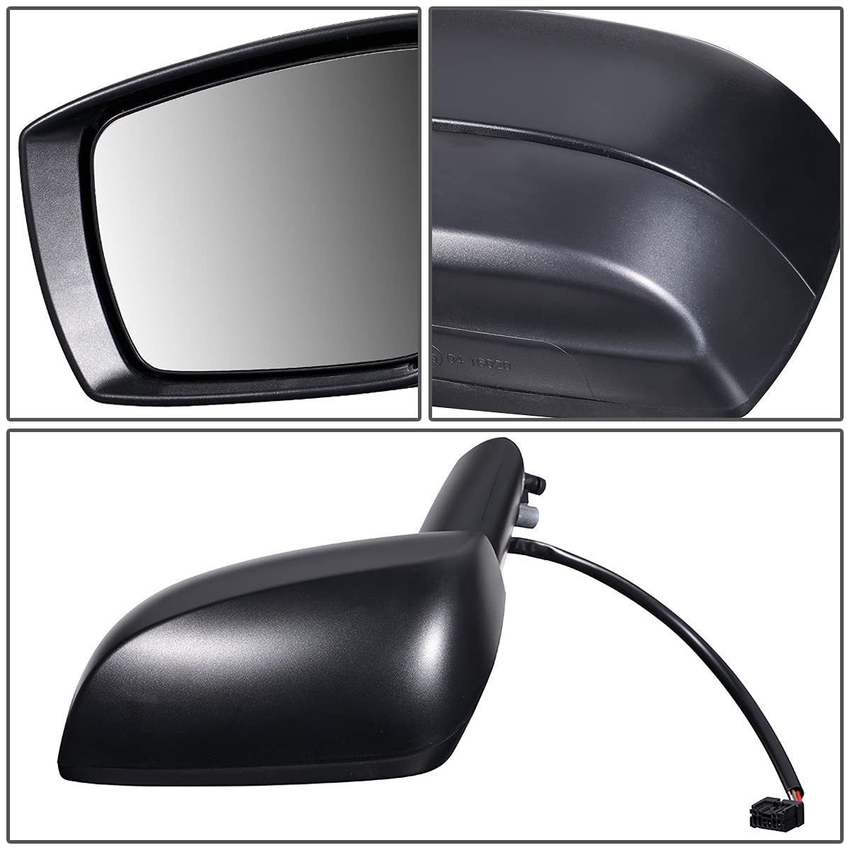 Auto Dynasty SU1320145 Manual Folding Power Adjust Heated Left Side Mirror - Compatible with 2015-2016 Subaru Impreza WRX, Textured Black | Perfect for Winter Driving & Enhanced Visibility