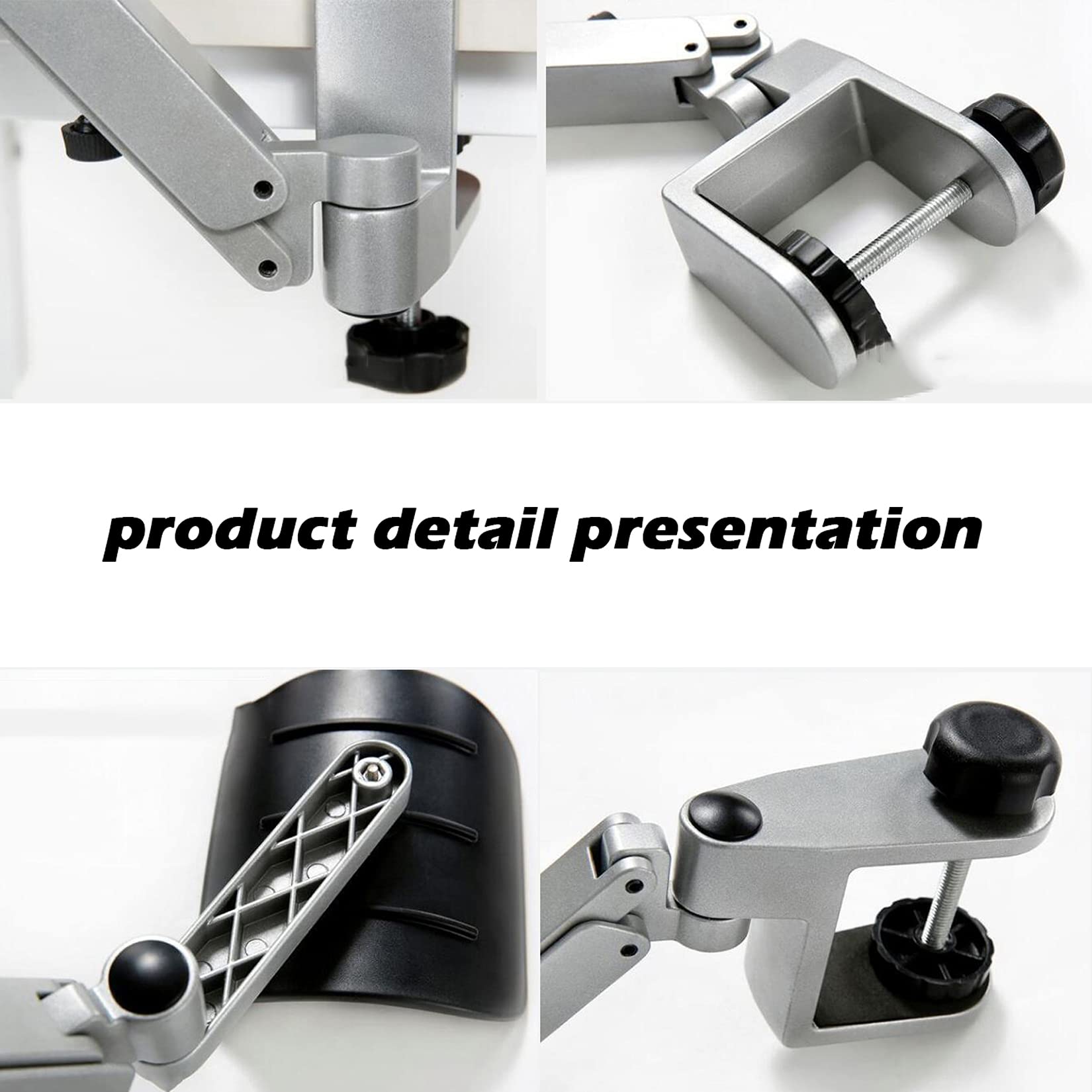 Ergonomic Arm Rest Support for Computer Desk - Adjustable Clamp-On Elbow Pad & Hand Tray | Stress Relief & Pain Elimination | Perfect for Office Work, Gaming & Home Office Setup