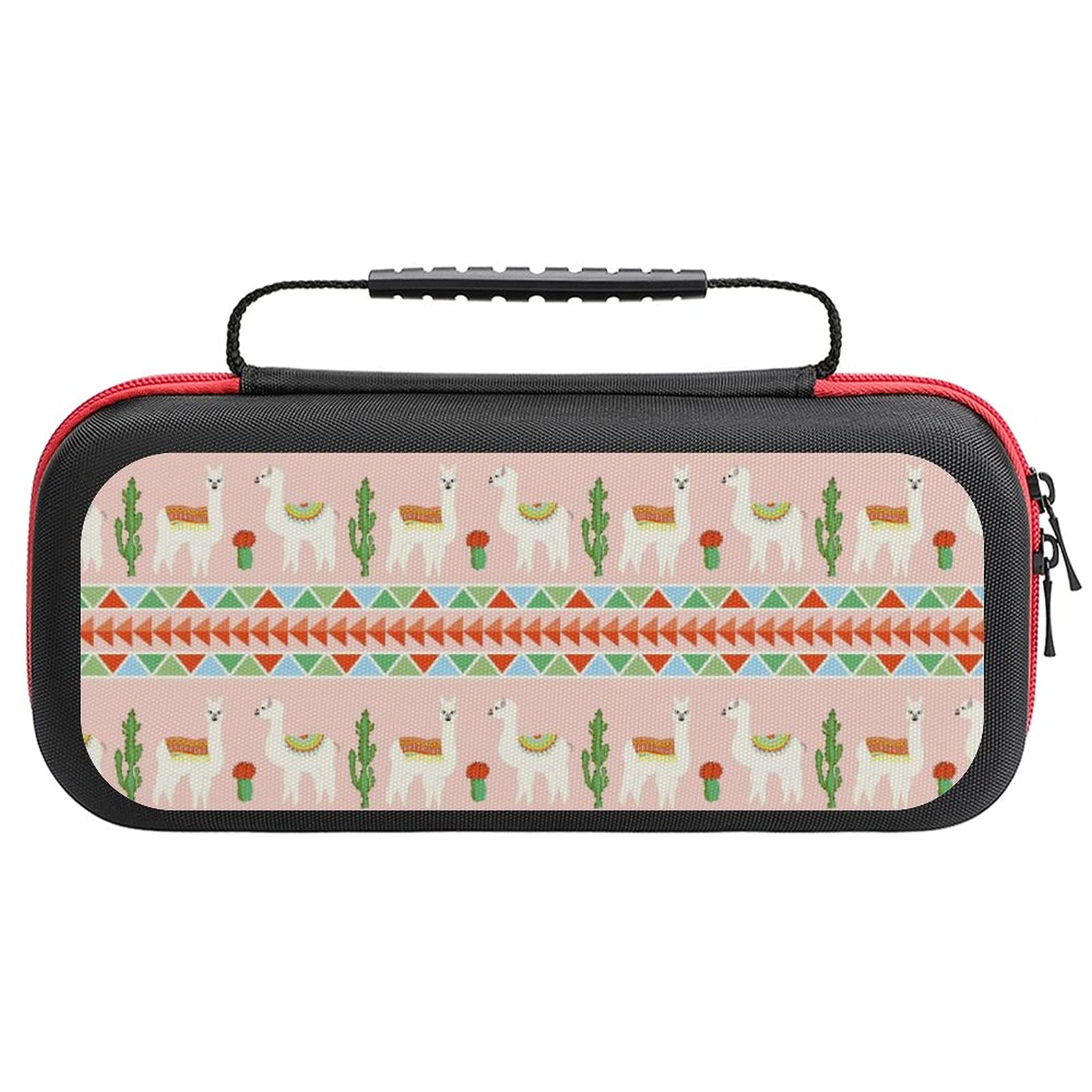 Cute Llama Printed Travel Case for Nintendo Switch Lite - Portable Storage Bag for Console & Accessories | Perfect for Gaming on The Go, Commuting & Travel Protection