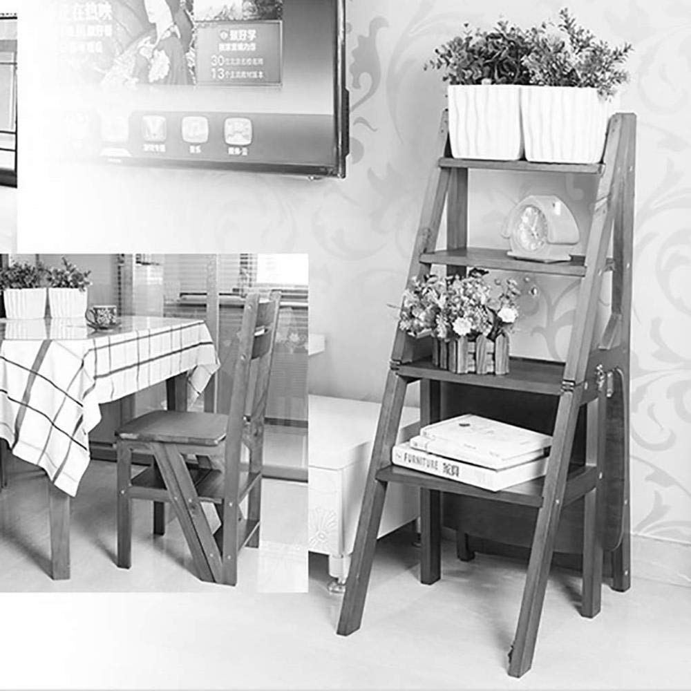 KAZUP Foldable Step Stool for Home - Multifunctional Indoor Ladder Stool, Kitchen Step Stool, Shoe Rack, Flower Stand - Perfect for Reaching High Shelves, Organizing Shoes & Decorating with Plants (White)