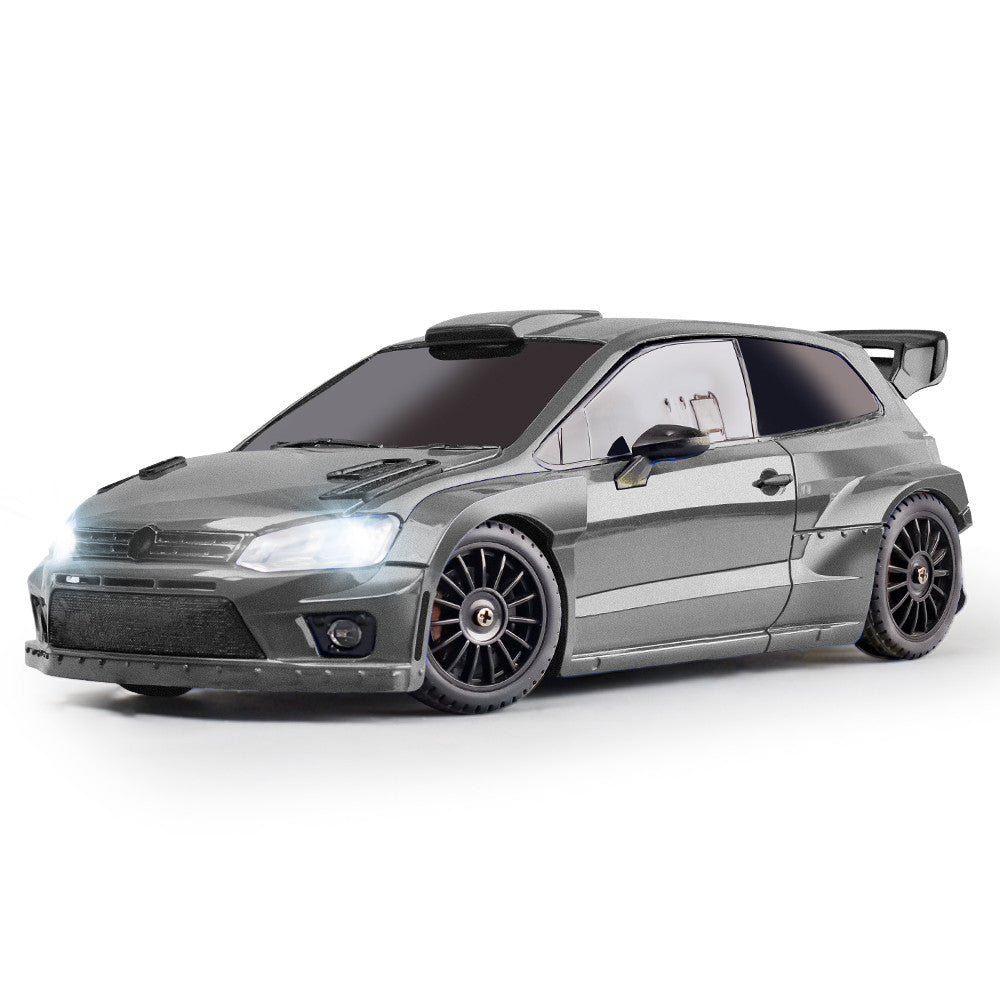 LDRC 2801 PRO 1/28 Scale 4WD Drift RC Car with Gyro Stabilizer & LED Lights - POLO R Model for Adults and Kids, Perfect for Indoor Racing and Drift Competitions