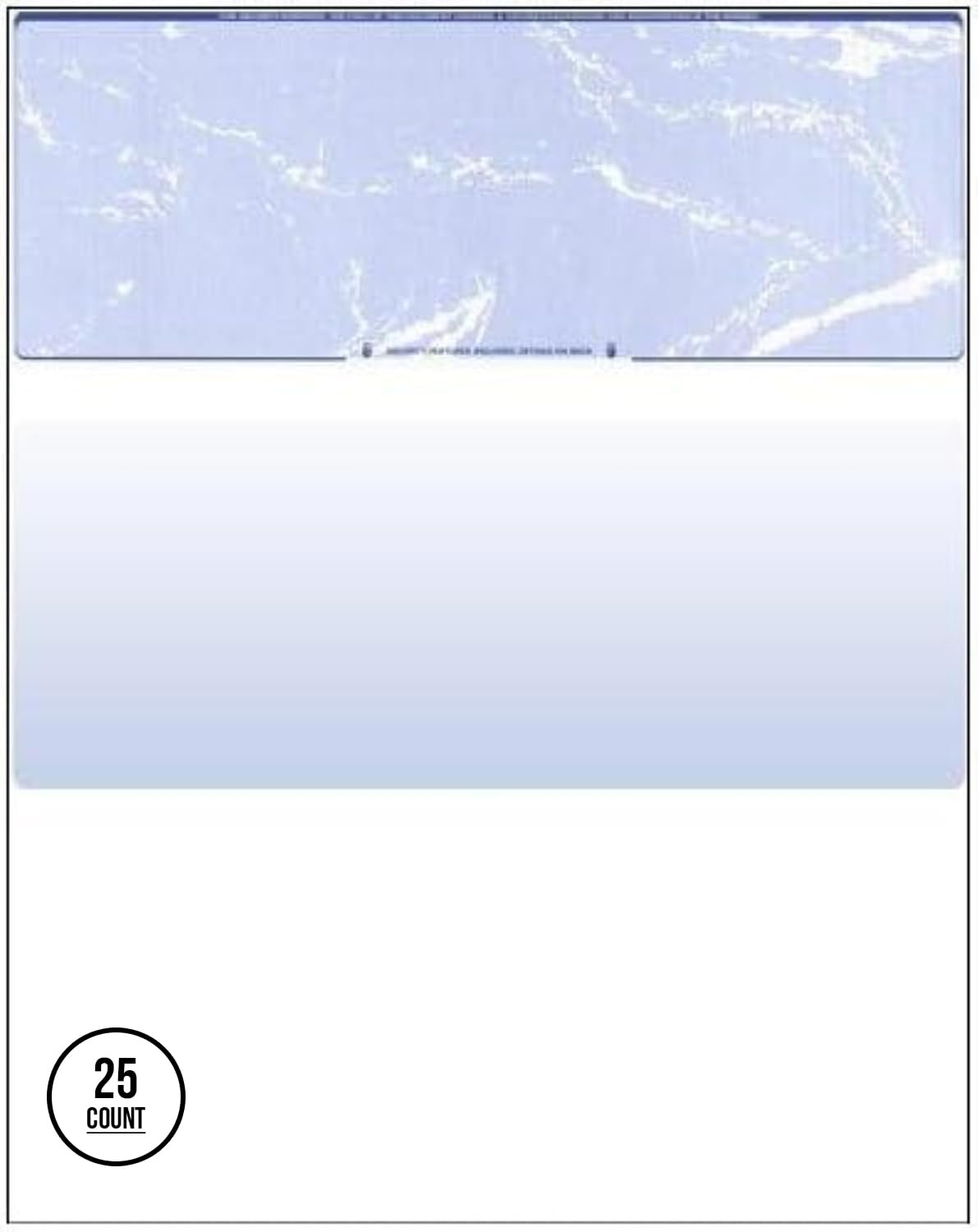 Compuchecks Top Blank Check Paper - 25 Pack for QuickBooks & Laser Printers | Secure Business Checks with Voucher | 8.5