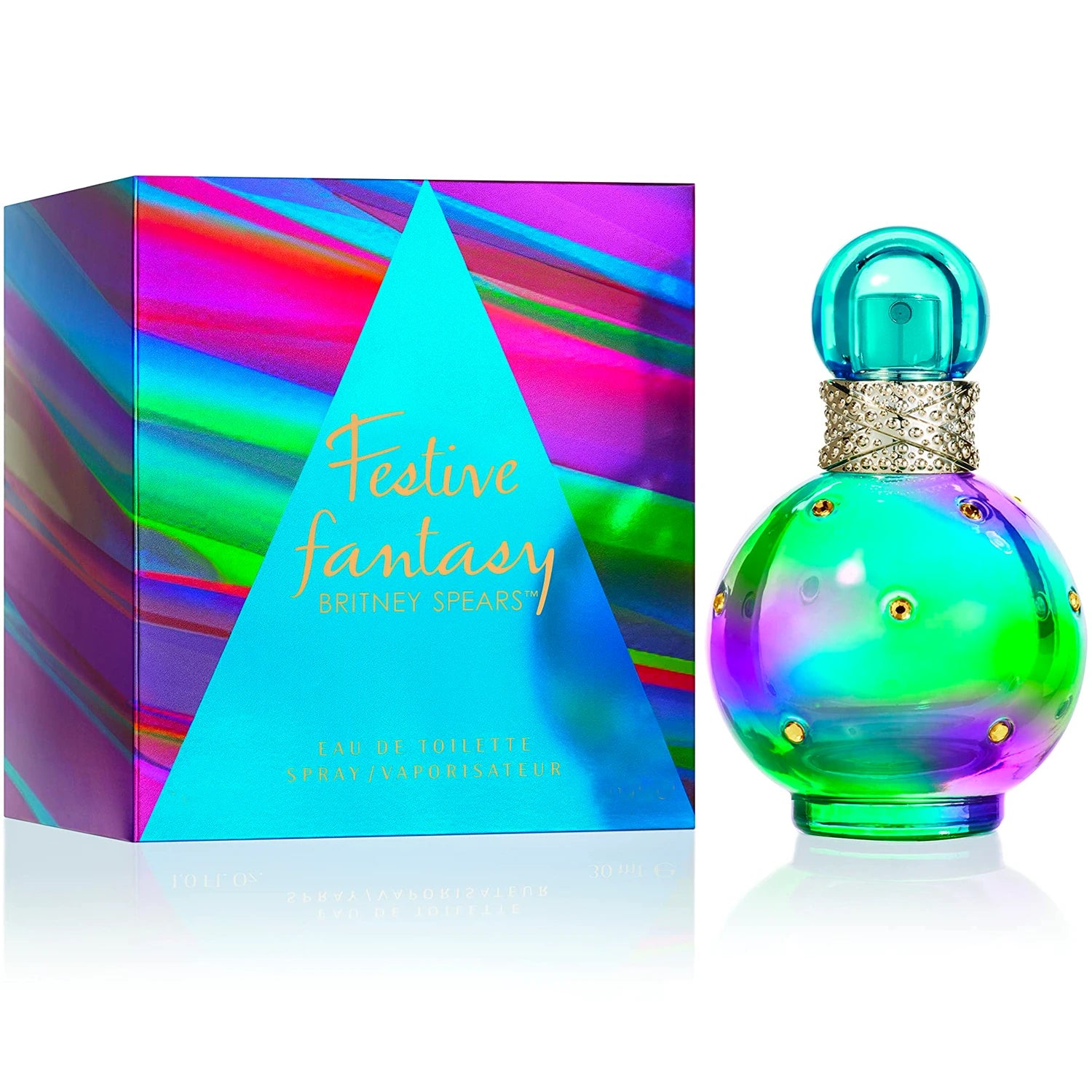 Britney Spears Fantasy Festive 3.3 oz Eau de Toilette for Women - Perfect for Date Nights, Parties & Special Occasions