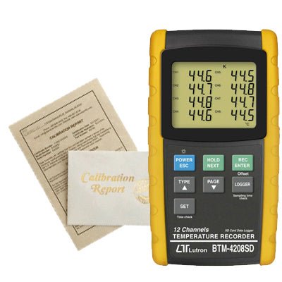 12-Channel Thermocouple Thermometer - High Accuracy Industrial Temperature Measurement Device for HVAC, Food Processing & Laboratory Use