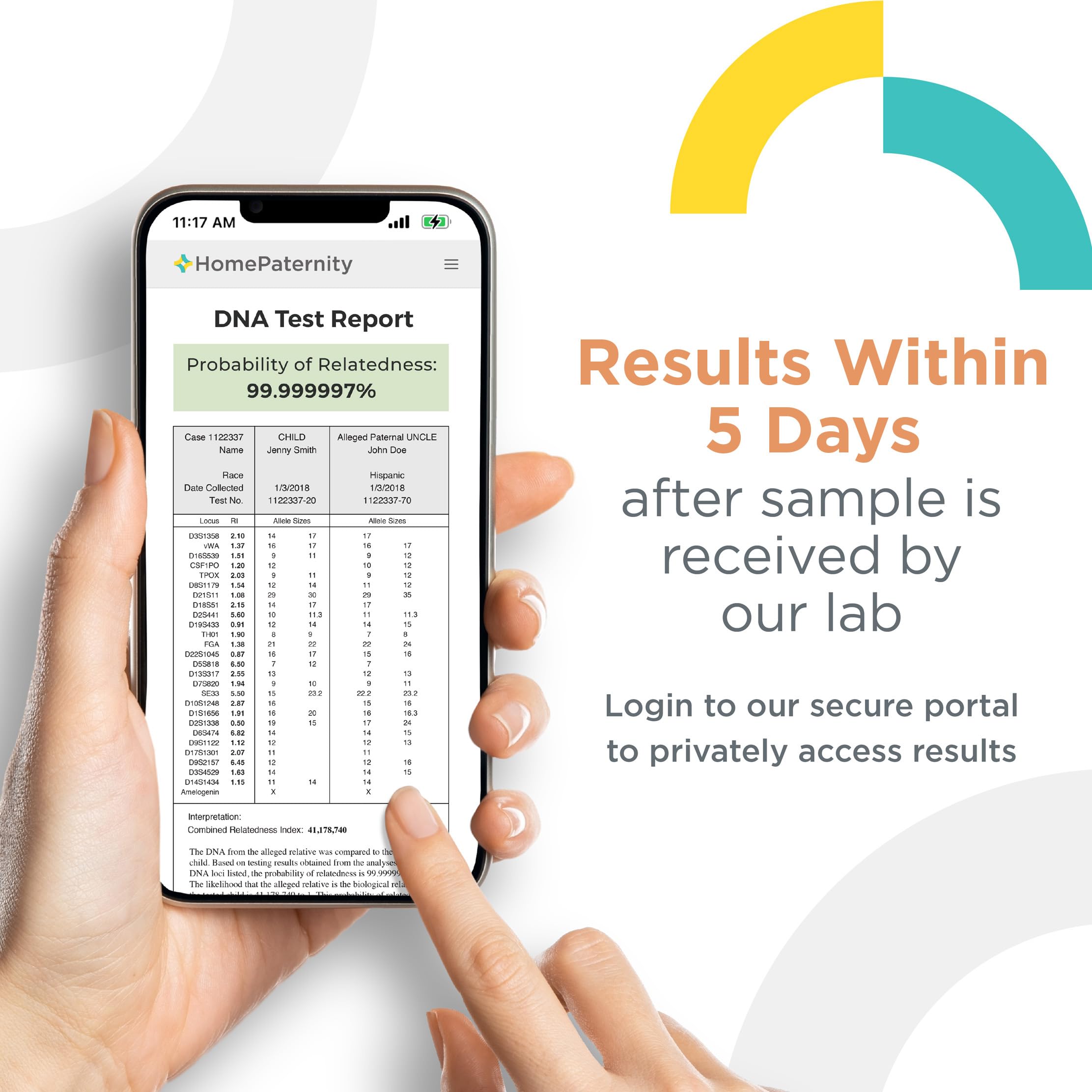 Accurate Aunt/Uncle DNA Test Kit - 34 Genetic Markers Tested | Fast Results, All Lab Fees & Shipping Included | Paternity Testing Without Father | Perfect for Family Reunions, Legal Proof & Genealogy Research