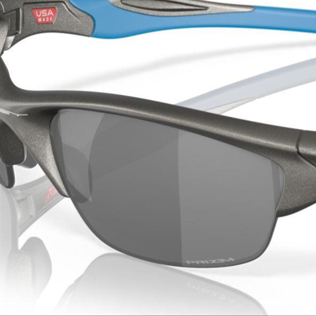 Oakley Half Jacket 2.0 Sunglasses - Low Bridge Fit, Lead Frame with Prizm Black Lenses (Model 0OO9153 915329) for Running, Cycling & Outdoor Sports