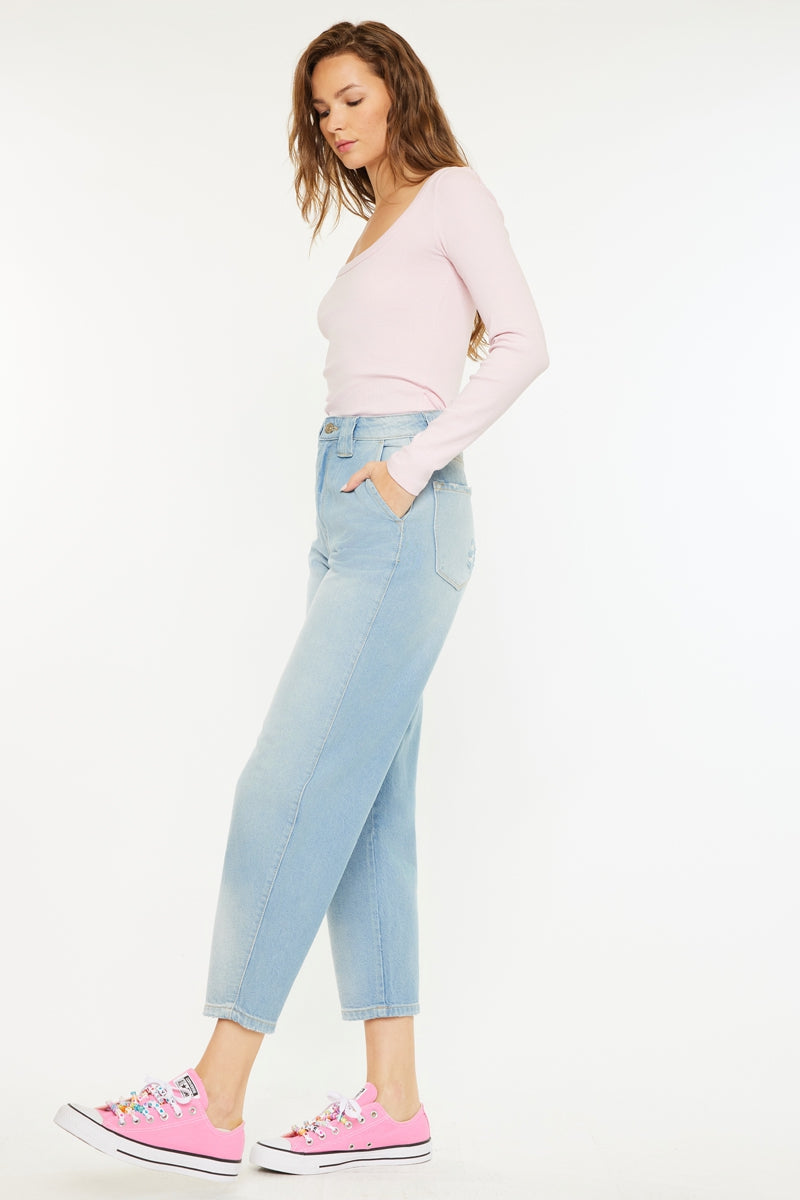Neeko Ultra High Rise Balloon Fit Jeans for Women - Stretchy Denim Pants with Comfortable Waistband | Perfect for Casual Outfits, Streetwear & Everyday Wear