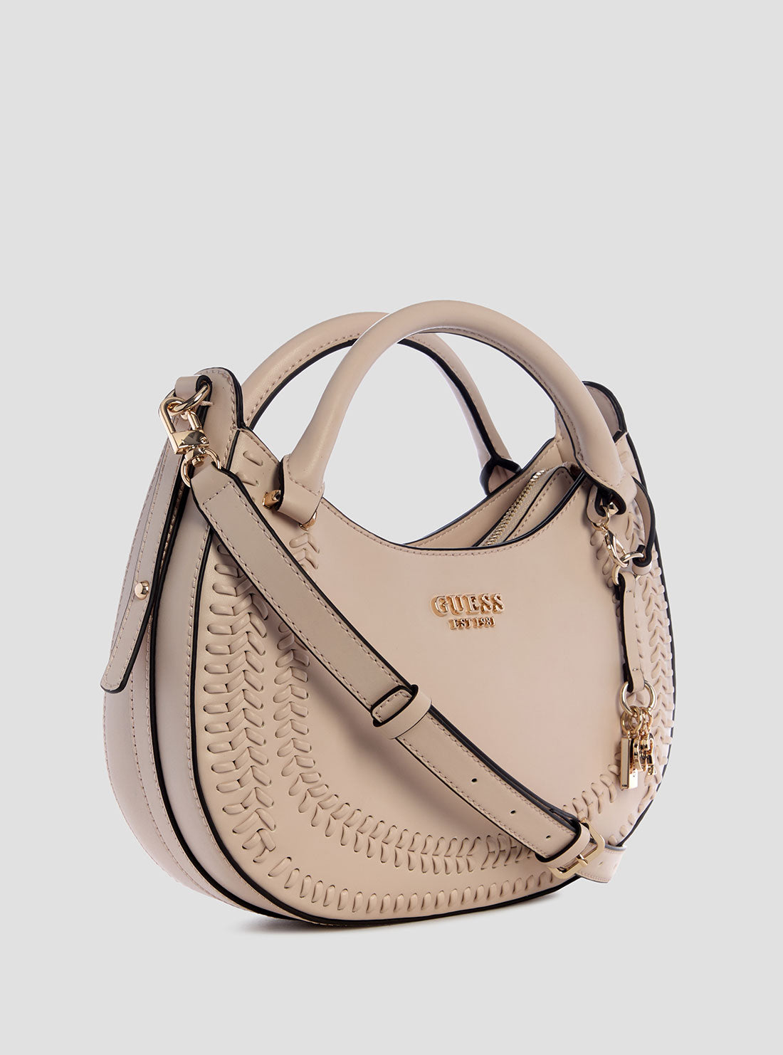 Stylish Beige Tatum Satchel Bag for Women - Fashionable Leather Shoulder Purse - Perfect for Work, Travel & Everyday Use
