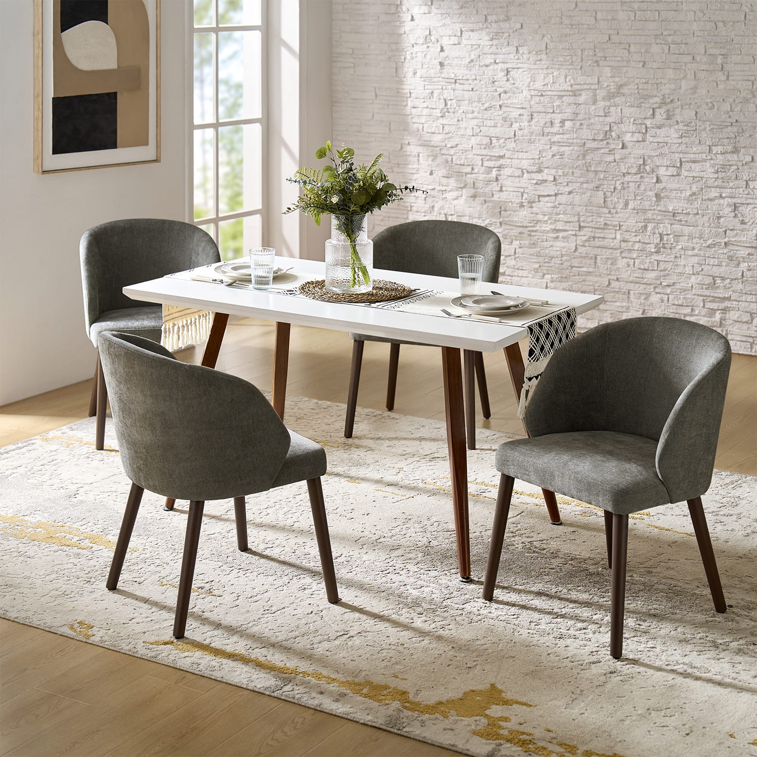Anndi Dining Chair Set of 2/4/6 - Ergonomic Comfort, Solid Wood Legs, Modern Kitchen & Dining Room Furniture for Home & Restaurant Use