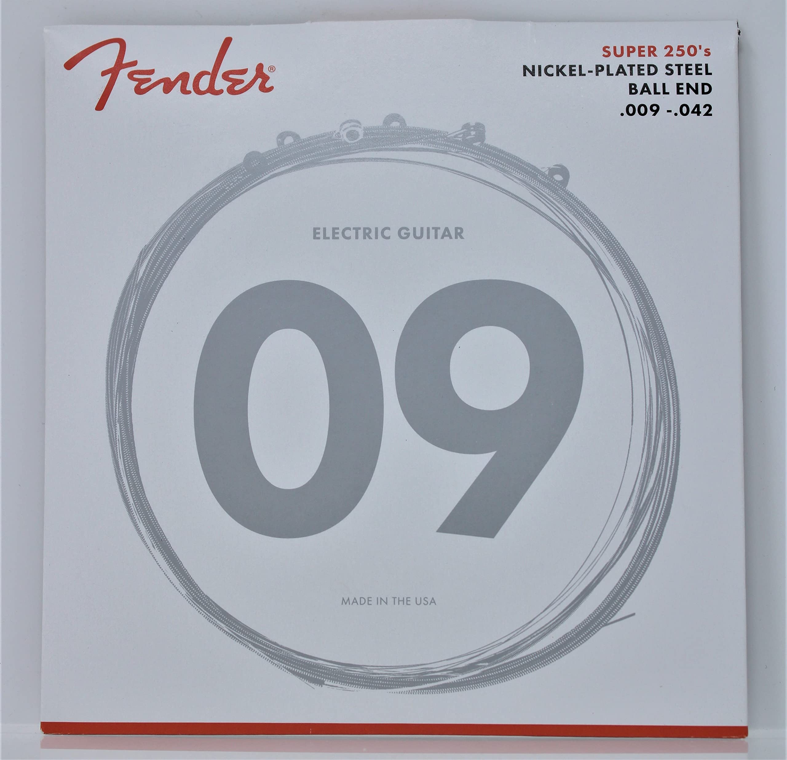 Fender 250L NPS Light 9-42 Electric Guitar Strings 5-Pack - Premium Nickel-Plated Steel for Bright Tone - Perfect for Rock, Blues & Studio Recording