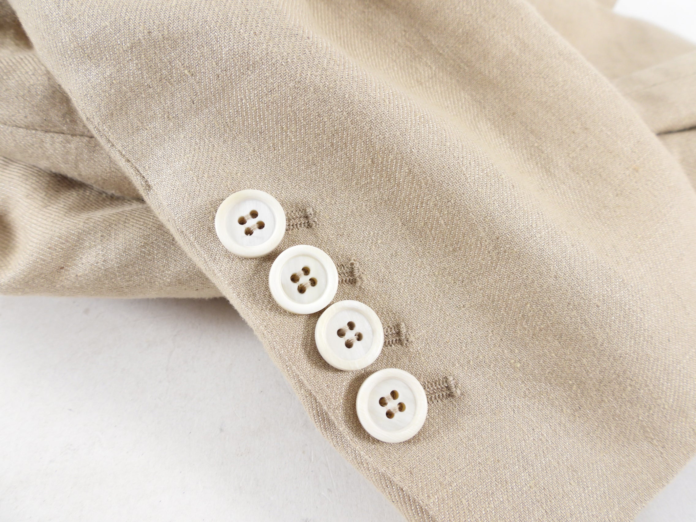Brunello Cucinelli Natural Beige Linen Pants Suit for Women - XS Size | Lightweight Summer Business Casual Outfit for Office & Travel