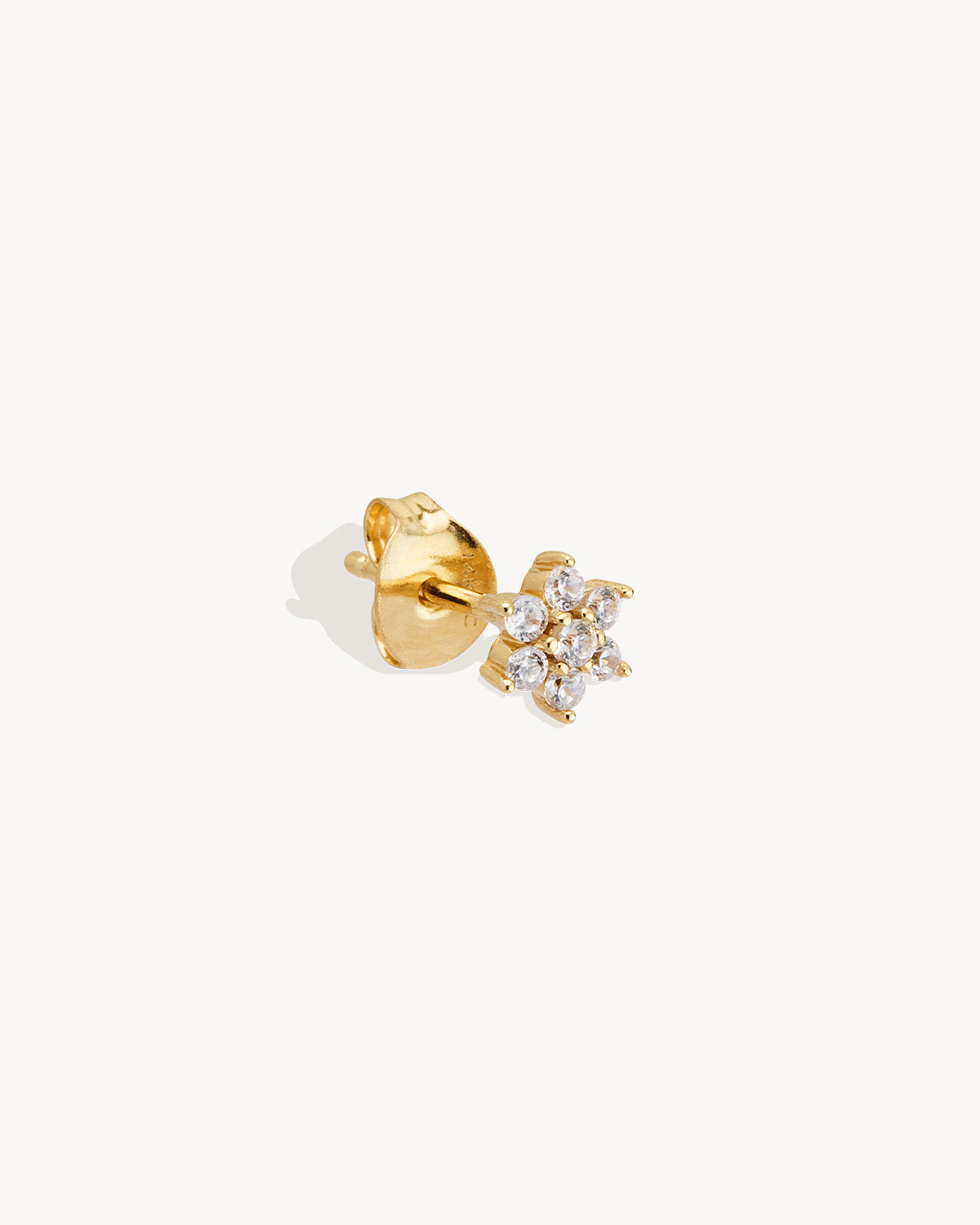 14K Solid Gold Crystal Lotus Flower Stud Earrings for Women - Elegant & Hypoallergenic Jewelry Gift for Birthday, Wedding, Anniversary - Perfect for Everyday Wear & Special Occasions