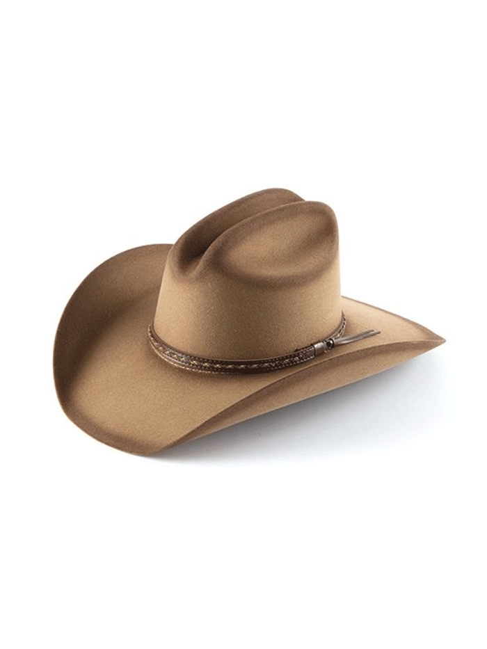 Resistol RWDRTR JA41P5 Jason Aldean Felt Cowboy Hat - Dirt Road Pecan Color for Men | Western Style, Country Music Concerts & Outdoor Adventures