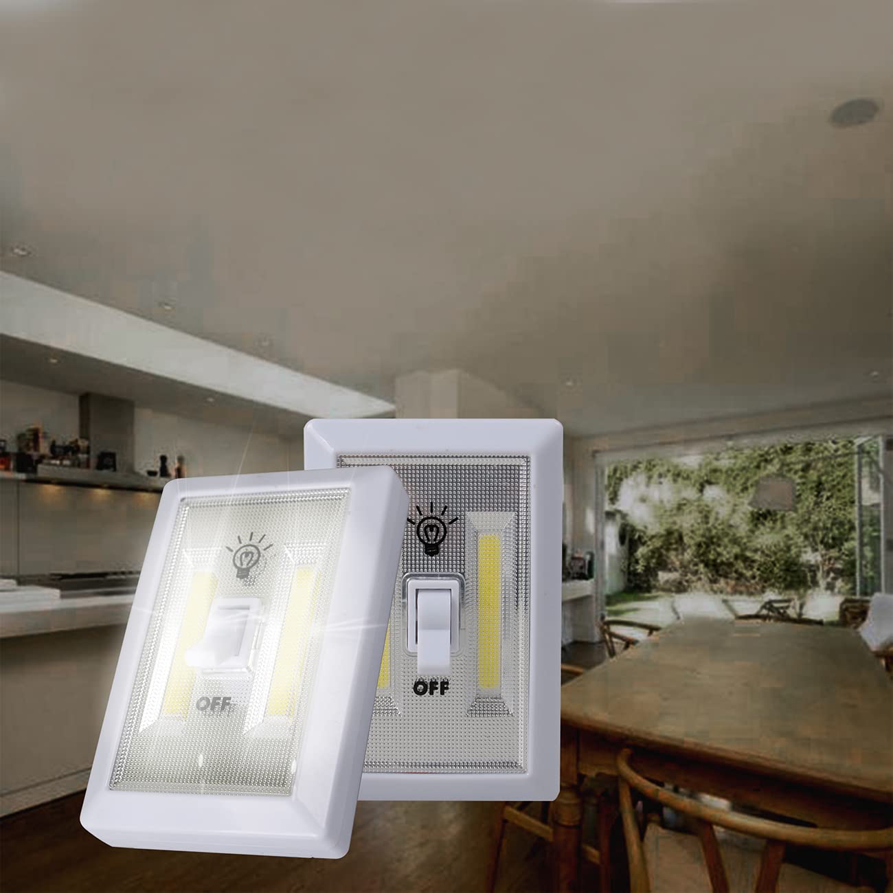 Battery Operated LED Tap Lights - 6 Pack COB Cordless Night Lights for Closet, Cabinet, Kitchen, Garage, RV | Touch Control & Wall Mountable | Perfect for Bedrooms, Hallways, Sheds and Dark Spaces