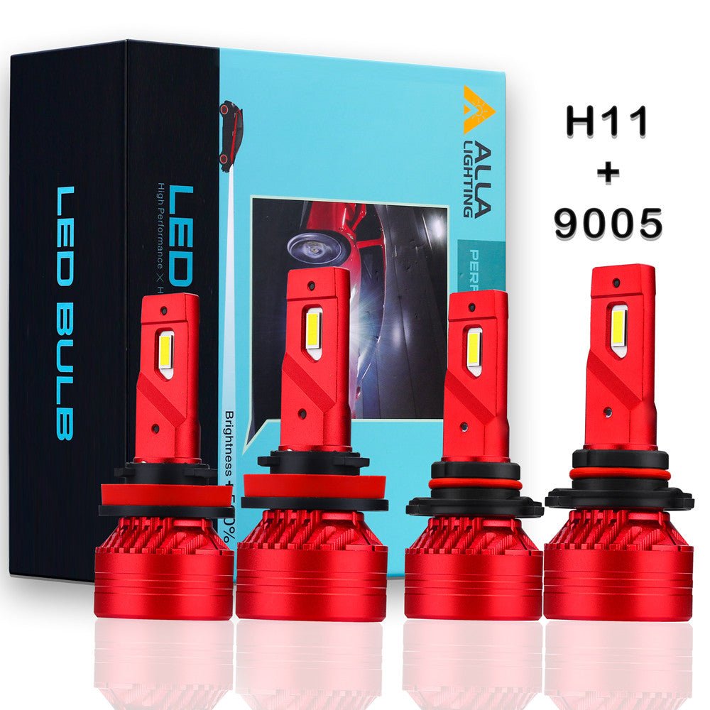 9005 & H11 LED Headlight Bulbs - 6500K White Bright Light - Direct Replacement for Halogen Bulbs - Perfect for Night Driving, Off-Roading, and Foggy Conditions