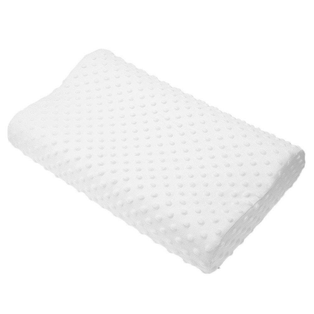 Memory Foam Cervical Pillow for Neck Pain Relief - Orthopedic Support Pillow with Latex & Fiber, 3 Colors (White) - Ideal for Side Sleepers, Back Pain & Cervical Spine Support