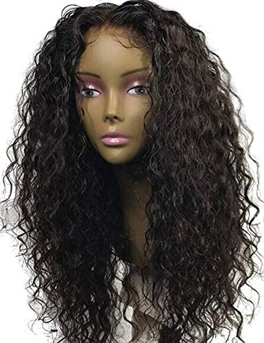 360 Lace Wigs Pre Plucked 10A Brazilian Human Hair Wig - 150% Density Curly Water Wave Wigs for Black Women with Baby Hair | Perfect for Updo, High Ponytail & Any Part Hairstyles | 12