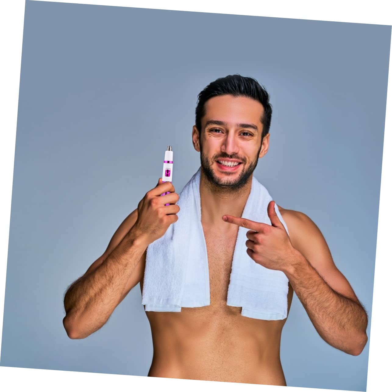 Baluue Rechargeable Electric Nose Hair Trimmer - Painless Nose & Facial Hair Remover for Men & Women - Compact & Portable Grooming Tool for Travel, Home & Office Use