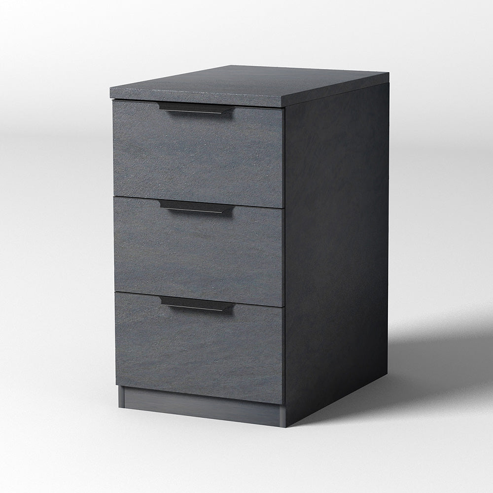 HALO Black Drawer Filing Pedestal Cabinet - Office Storage Organizer for Files, Documents & Supplies | Perfect for Home Office, Corporate Workspace & School Use
